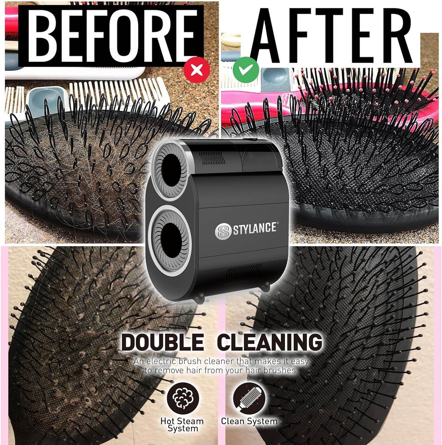 STYLANCE Automatic Hair Brush Cleaning Tool