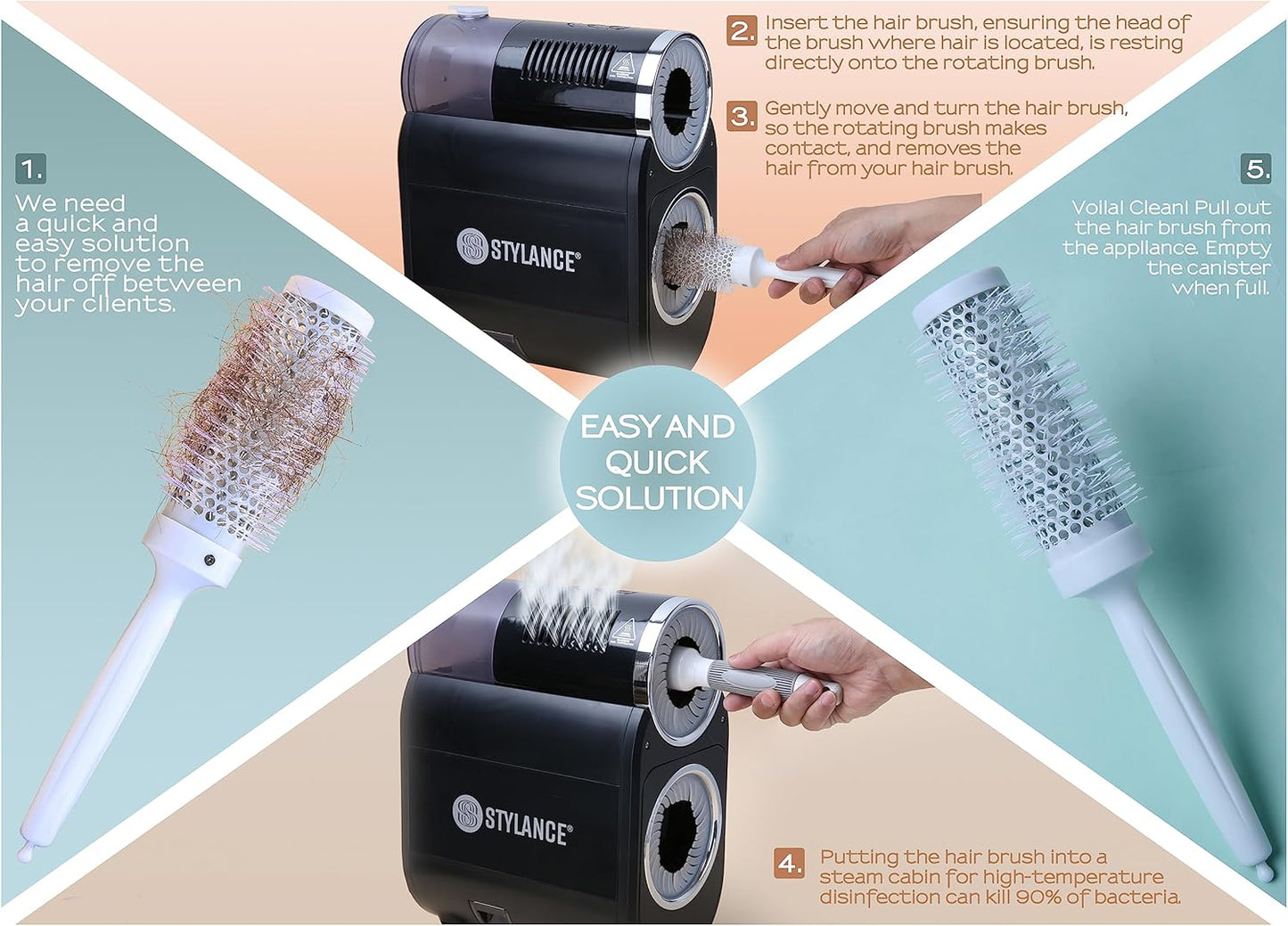STYLANCE Automatic Hair Brush Cleaning Tool