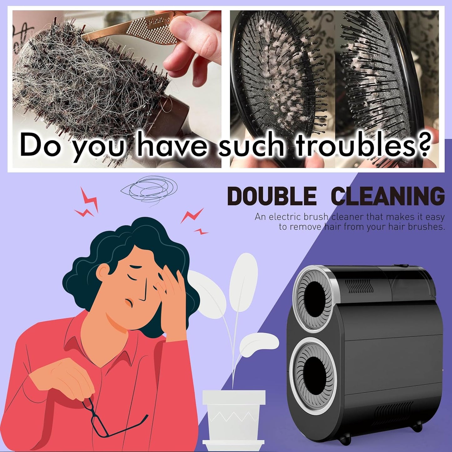 STYLANCE Automatic Hair Brush Cleaning Tool